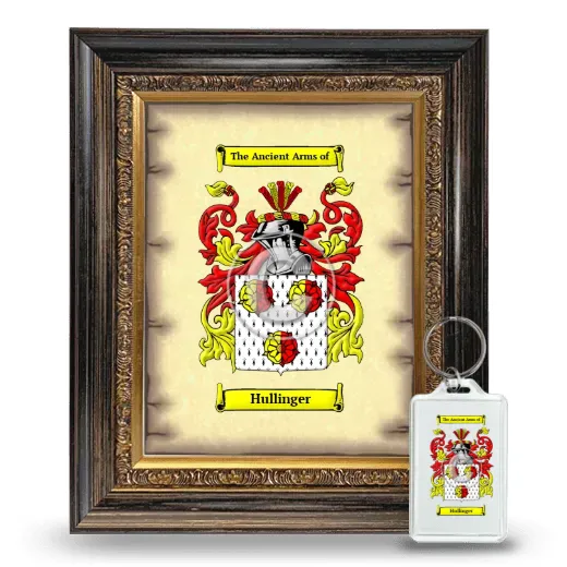 Hullinger Framed Coat of Arms and Keychain - Heirloom