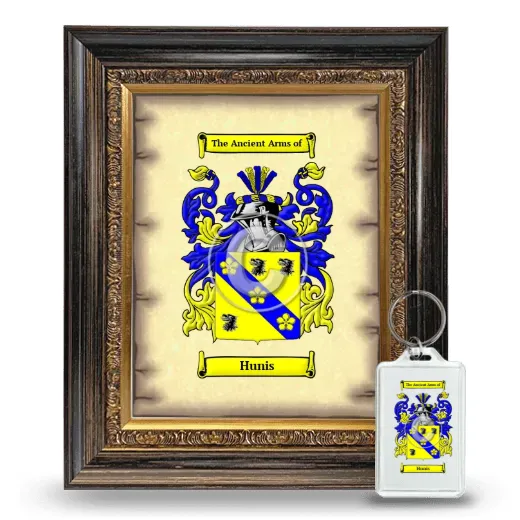 Hunis Framed Coat of Arms and Keychain - Heirloom