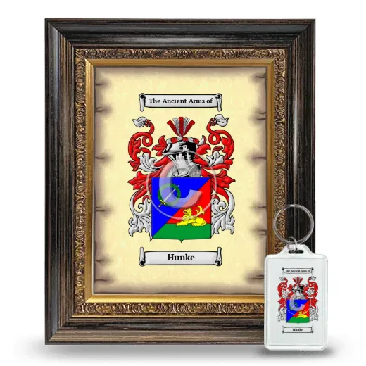 Hunke Framed Coat of Arms and Keychain - Heirloom