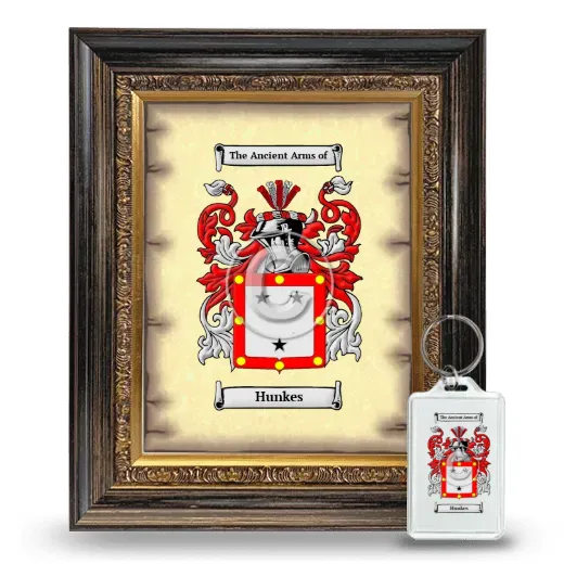 Hunkes Framed Coat of Arms and Keychain - Heirloom