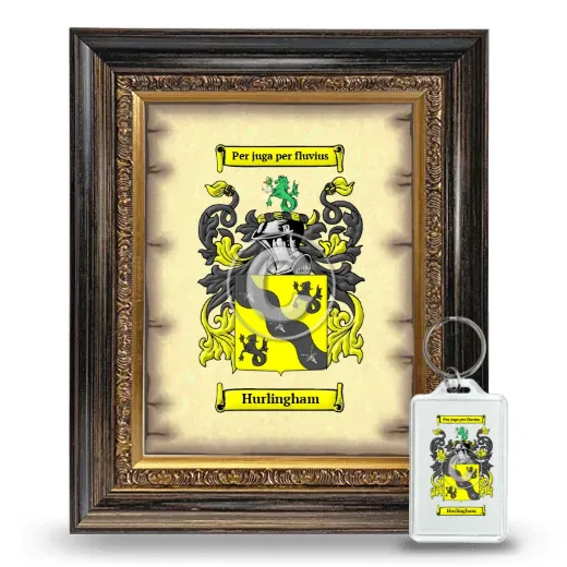Hurlingham Framed Coat of Arms and Keychain - Heirloom