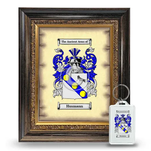 Husmann Framed Coat of Arms and Keychain - Heirloom