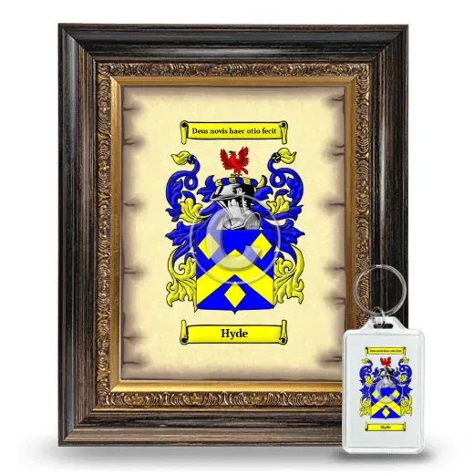 Hyde Framed Coat of Arms and Keychain - Heirloom