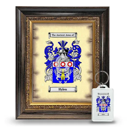 Hylen Framed Coat of Arms and Keychain - Heirloom
