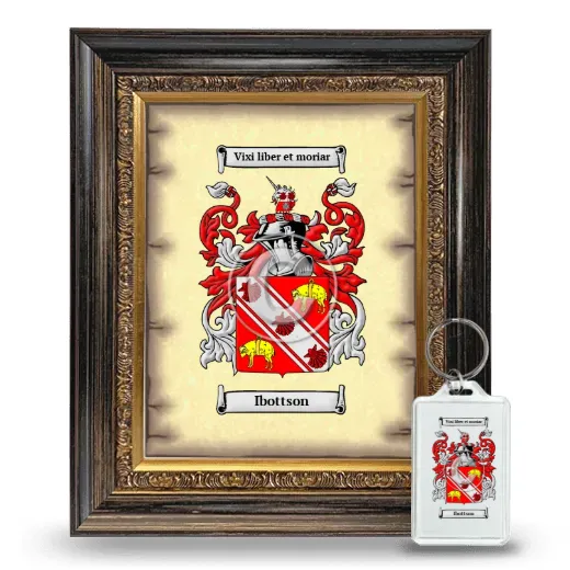 Ibottson Framed Coat of Arms and Keychain - Heirloom