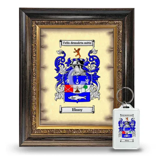 Ifinny Framed Coat of Arms and Keychain - Heirloom