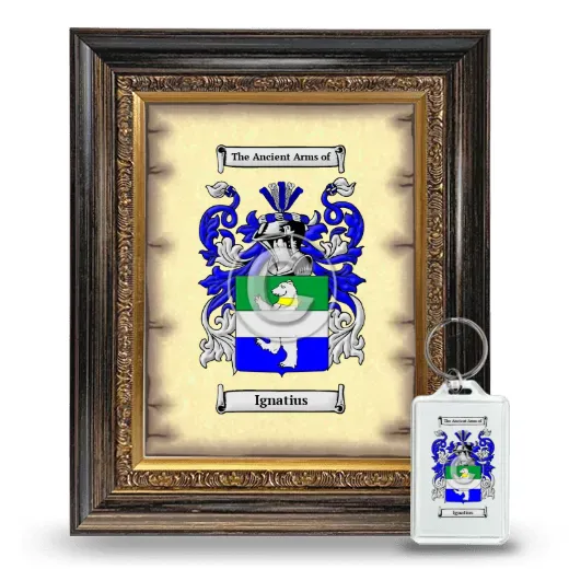 Ignatius Framed Coat of Arms and Keychain - Heirloom
