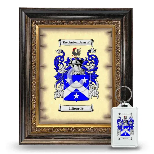 Illiearde Framed Coat of Arms and Keychain - Heirloom
