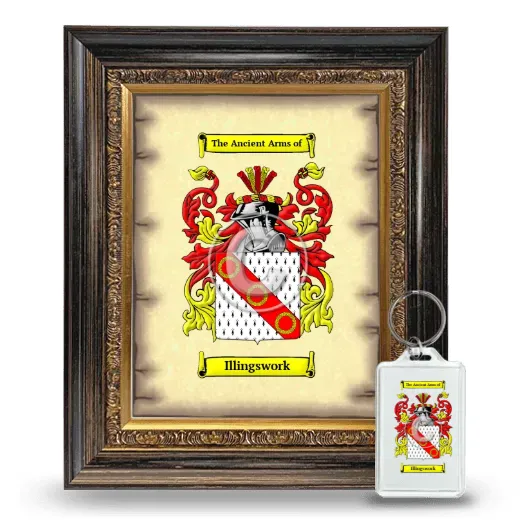 Illingswork Framed Coat of Arms and Keychain - Heirloom