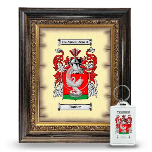 Immer Framed Coat of Arms and Keychain - Heirloom
