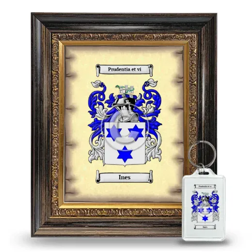 Ines Framed Coat of Arms and Keychain - Heirloom