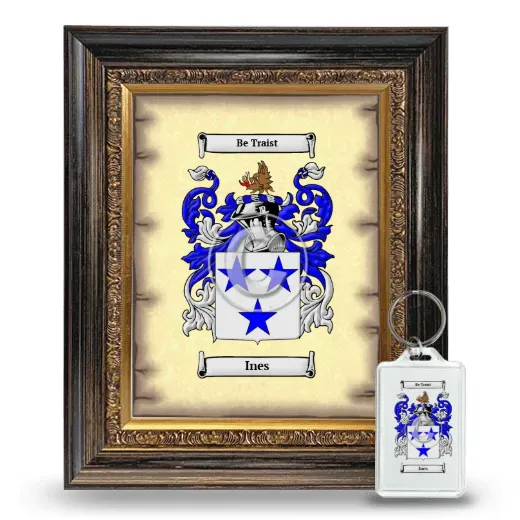 Ines Framed Coat of Arms and Keychain - Heirloom
