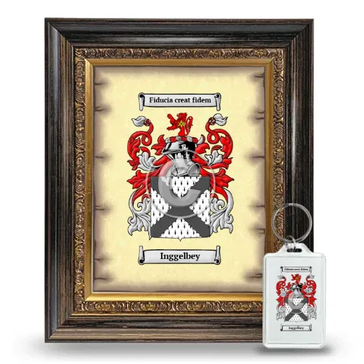 Inggelbey Framed Coat of Arms and Keychain - Heirloom