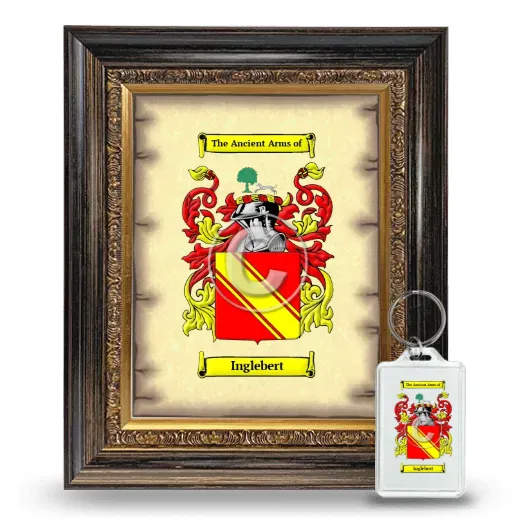 Inglebert Framed Coat of Arms and Keychain - Heirloom