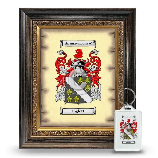Inglott Framed Coat of Arms and Keychain - Heirloom