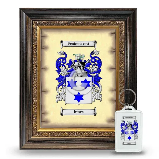 Innes Framed Coat of Arms and Keychain - Heirloom