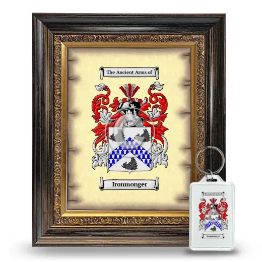 Ironmonger Framed Coat of Arms and Keychain - Heirloom