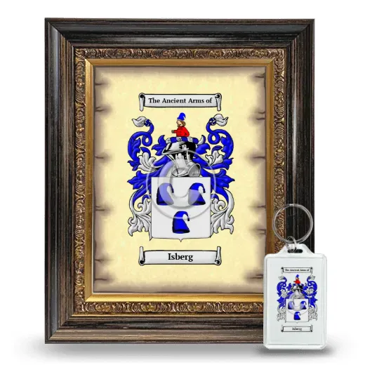 Isberg Framed Coat of Arms and Keychain - Heirloom