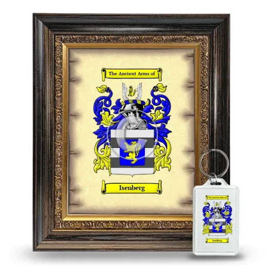 Isenberg Framed Coat of Arms and Keychain - Heirloom