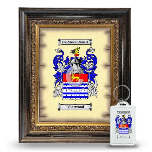 Isherwood Framed Coat of Arms and Keychain - Heirloom