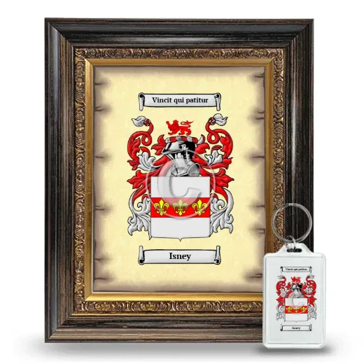 Isney Framed Coat of Arms and Keychain - Heirloom