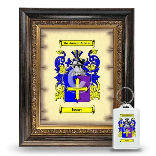 Issacs Framed Coat of Arms and Keychain - Heirloom