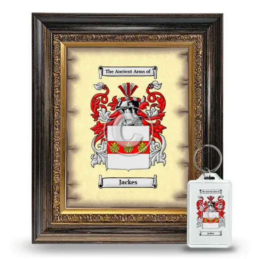 Jackes Framed Coat of Arms and Keychain - Heirloom
