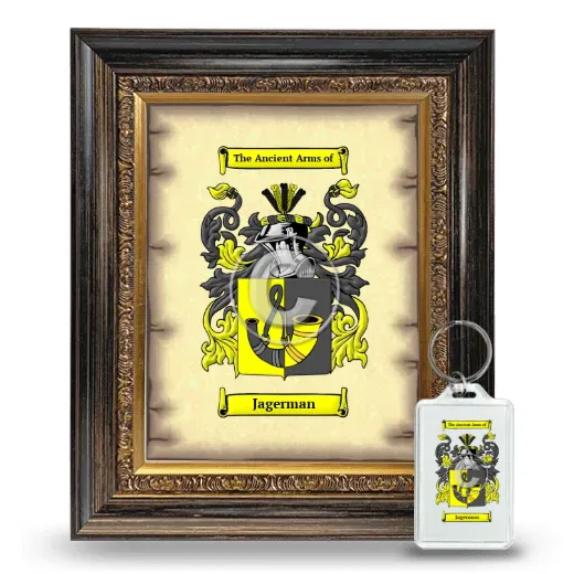 Jagerman Framed Coat of Arms and Keychain - Heirloom