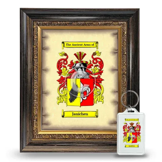 Janichen Framed Coat of Arms and Keychain - Heirloom