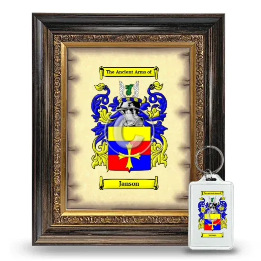 Janson Framed Coat of Arms and Keychain - Heirloom