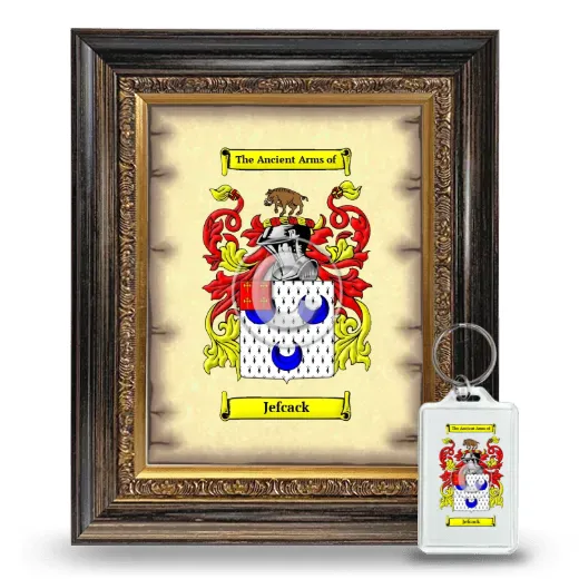 Jefcack Framed Coat of Arms and Keychain - Heirloom