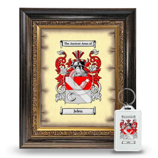 Jelen Framed Coat of Arms and Keychain - Heirloom