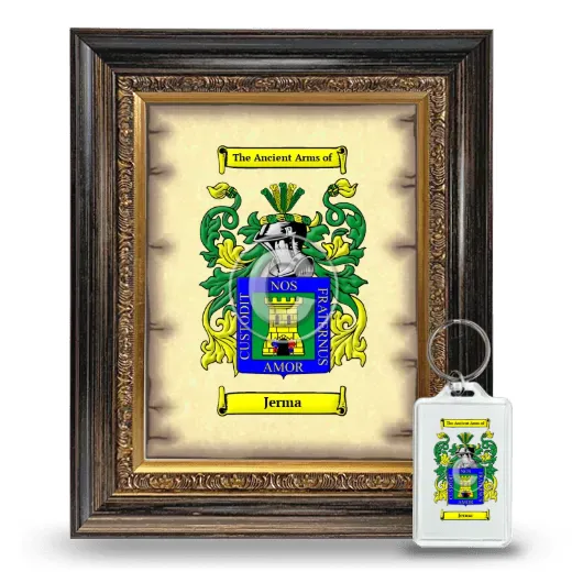 Jerma Framed Coat of Arms and Keychain - Heirloom