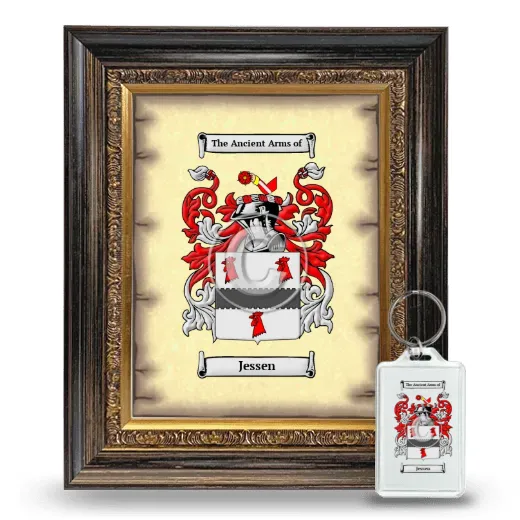 Jessen Framed Coat of Arms and Keychain - Heirloom