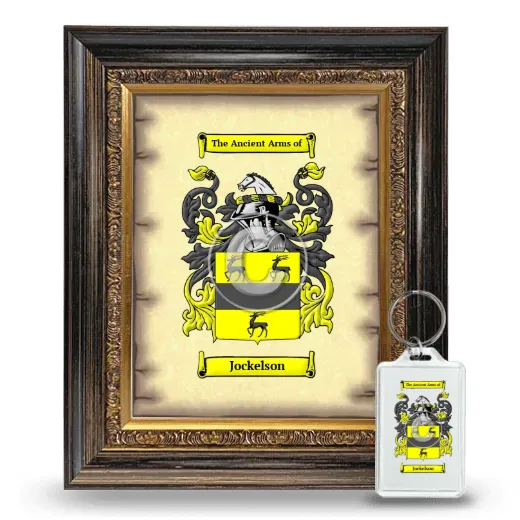 Jockelson Framed Coat of Arms and Keychain - Heirloom