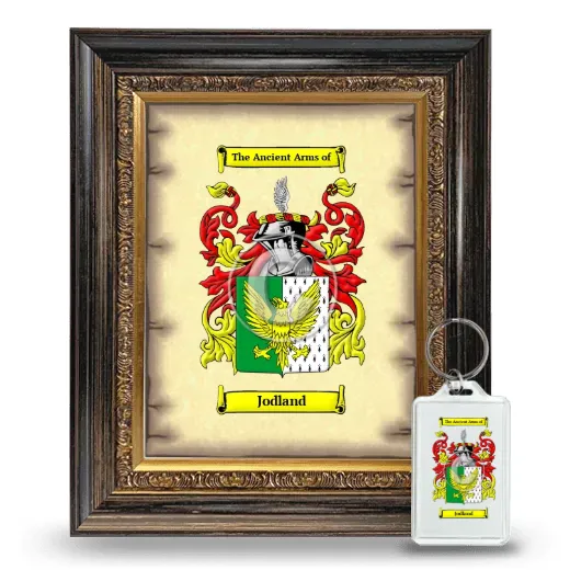 Jodland Framed Coat of Arms and Keychain - Heirloom