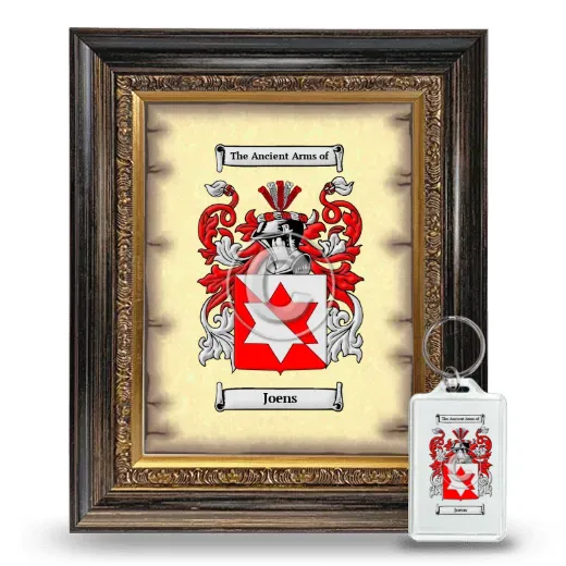 Joens Framed Coat of Arms and Keychain - Heirloom