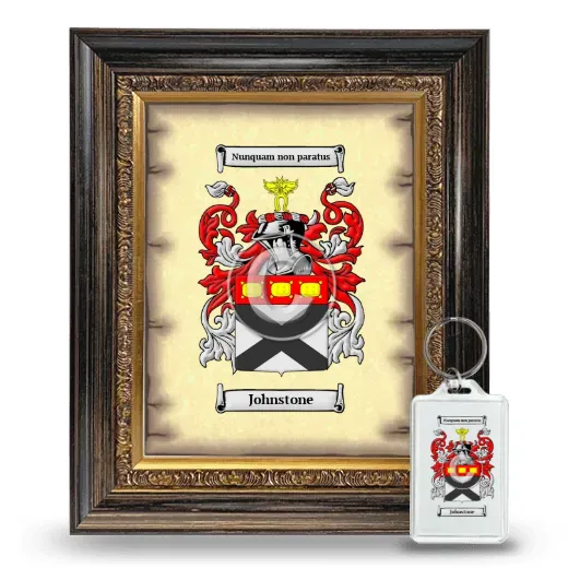 Johnstone Framed Coat of Arms and Keychain - Heirloom