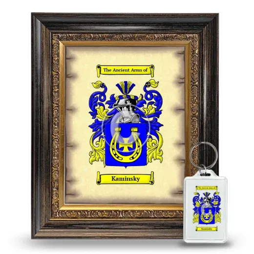 Kaminsky Framed Coat of Arms and Keychain - Heirloom