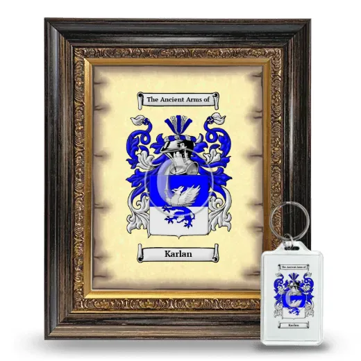 Karlan Framed Coat of Arms and Keychain - Heirloom