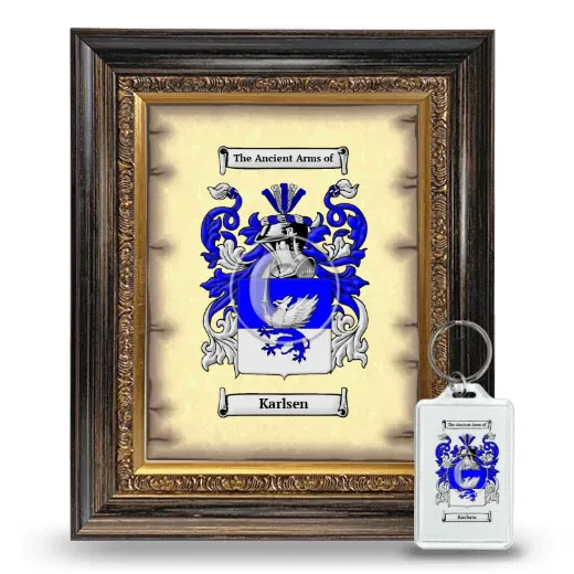 Karlsen Framed Coat of Arms and Keychain - Heirloom