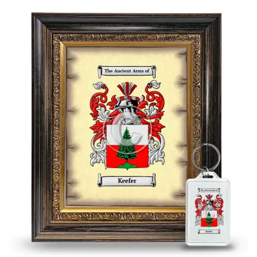Keefer Framed Coat of Arms and Keychain - Heirloom
