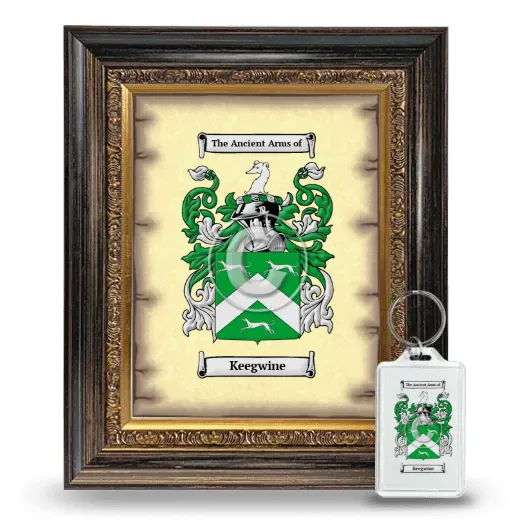 Keegwine Framed Coat of Arms and Keychain - Heirloom