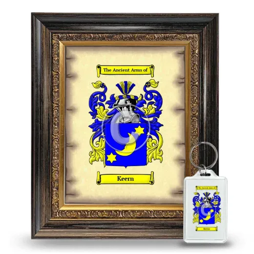 Keern Framed Coat of Arms and Keychain - Heirloom