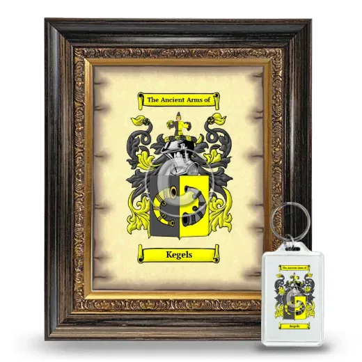Kegels Framed Coat of Arms and Keychain - Heirloom
