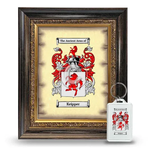 Keipper Framed Coat of Arms and Keychain - Heirloom