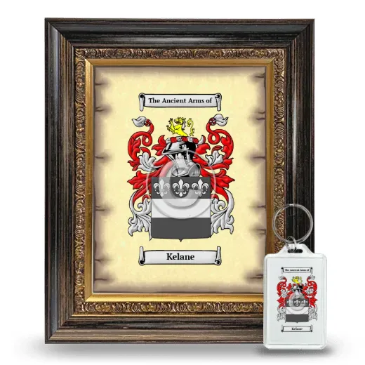 Kelane Framed Coat of Arms and Keychain - Heirloom
