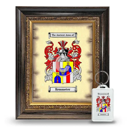 Kemmeter Framed Coat of Arms and Keychain - Heirloom