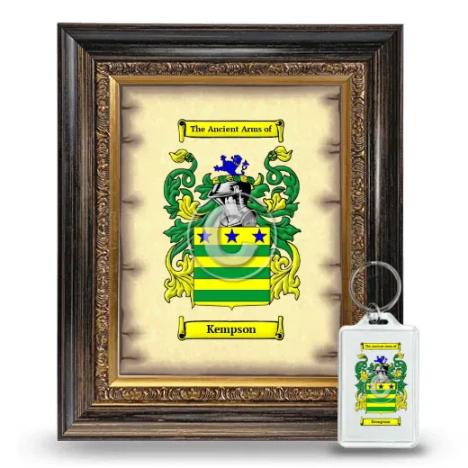 Kempson Framed Coat of Arms and Keychain - Heirloom