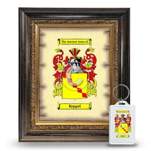 Keppel Framed Coat of Arms and Keychain - Heirloom